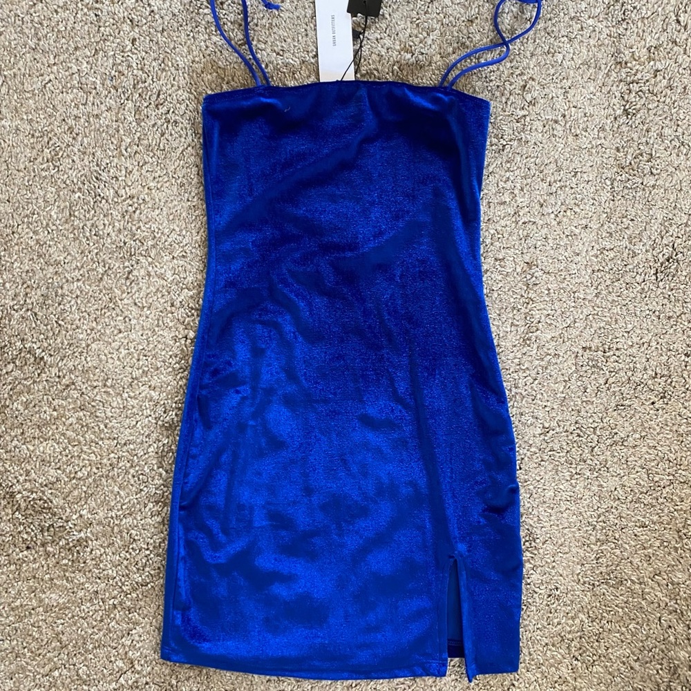 Motel Rocks Verso Dress in Sapphire Blue
